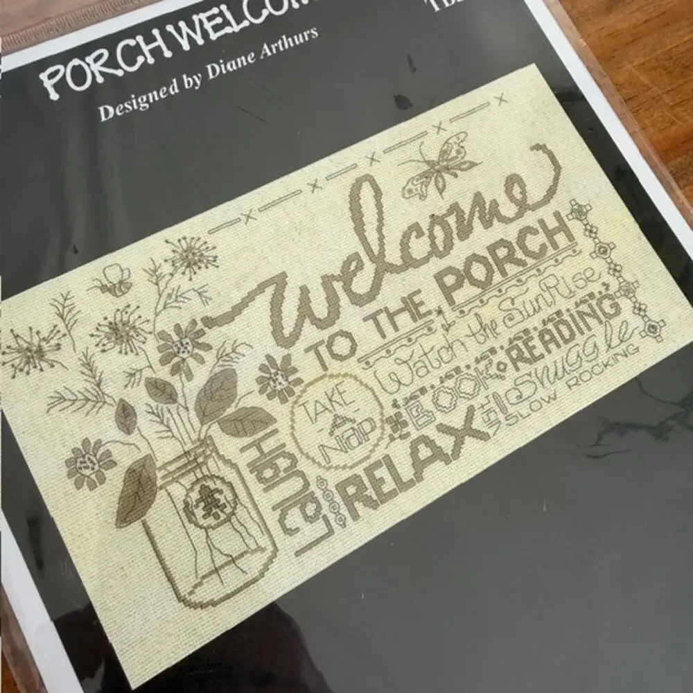 Imaginating Porch Welcome Cross Stitch Kit - New in package